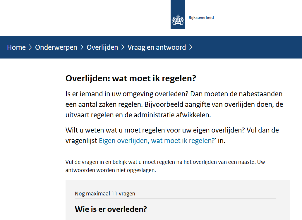 Rijskoverheid website
